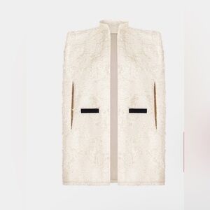 MONTSAND Ivory Crystal Beaded Cape